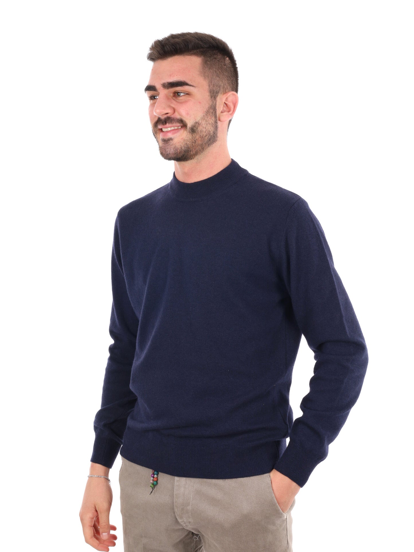 MAGLIA REFLEX GIROCOLLO FB DA UOMO BLU