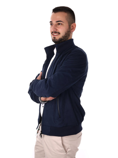 Giubbotto Renna blu uomo FB, versatile e casual per la primavera