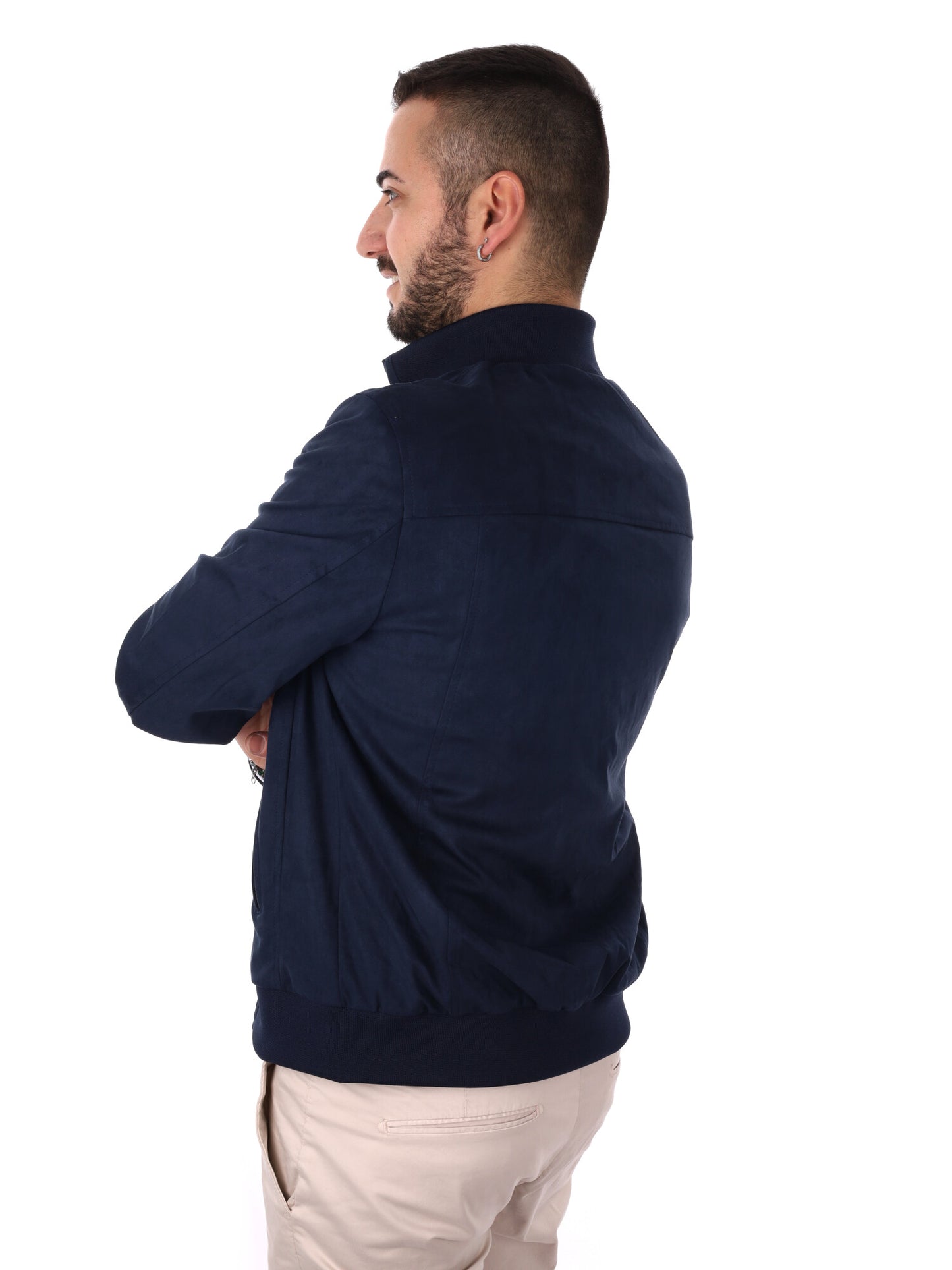 Giubbotto Renna blu uomo FB, versatile e casual per la primavera