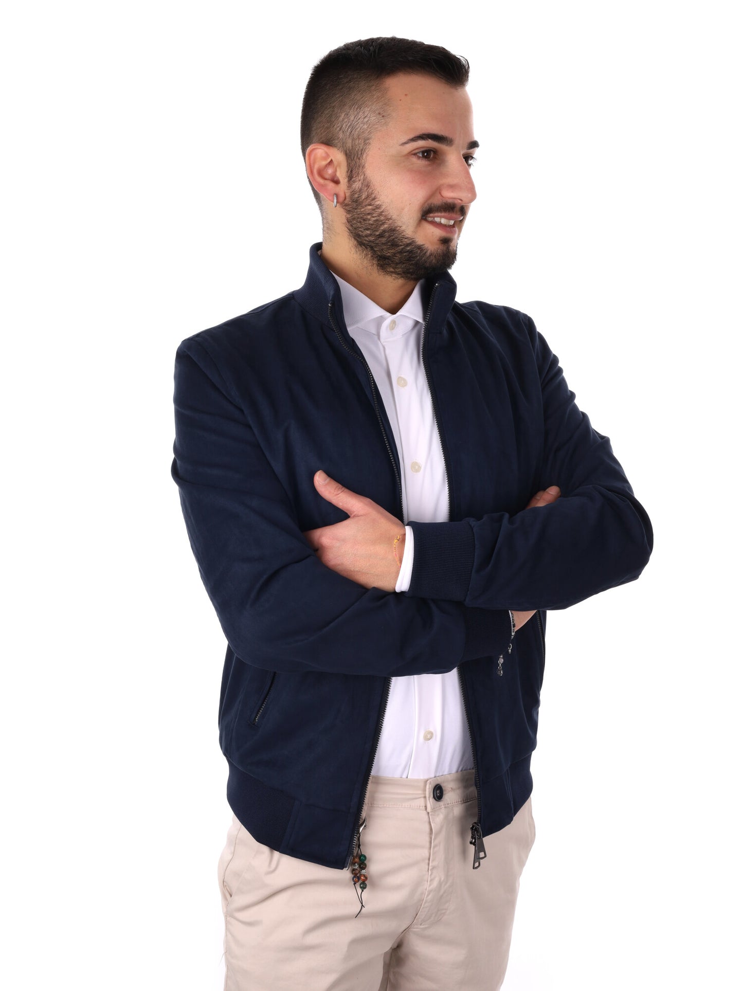 Giubbotto Renna blu uomo FB, versatile e casual per la primavera