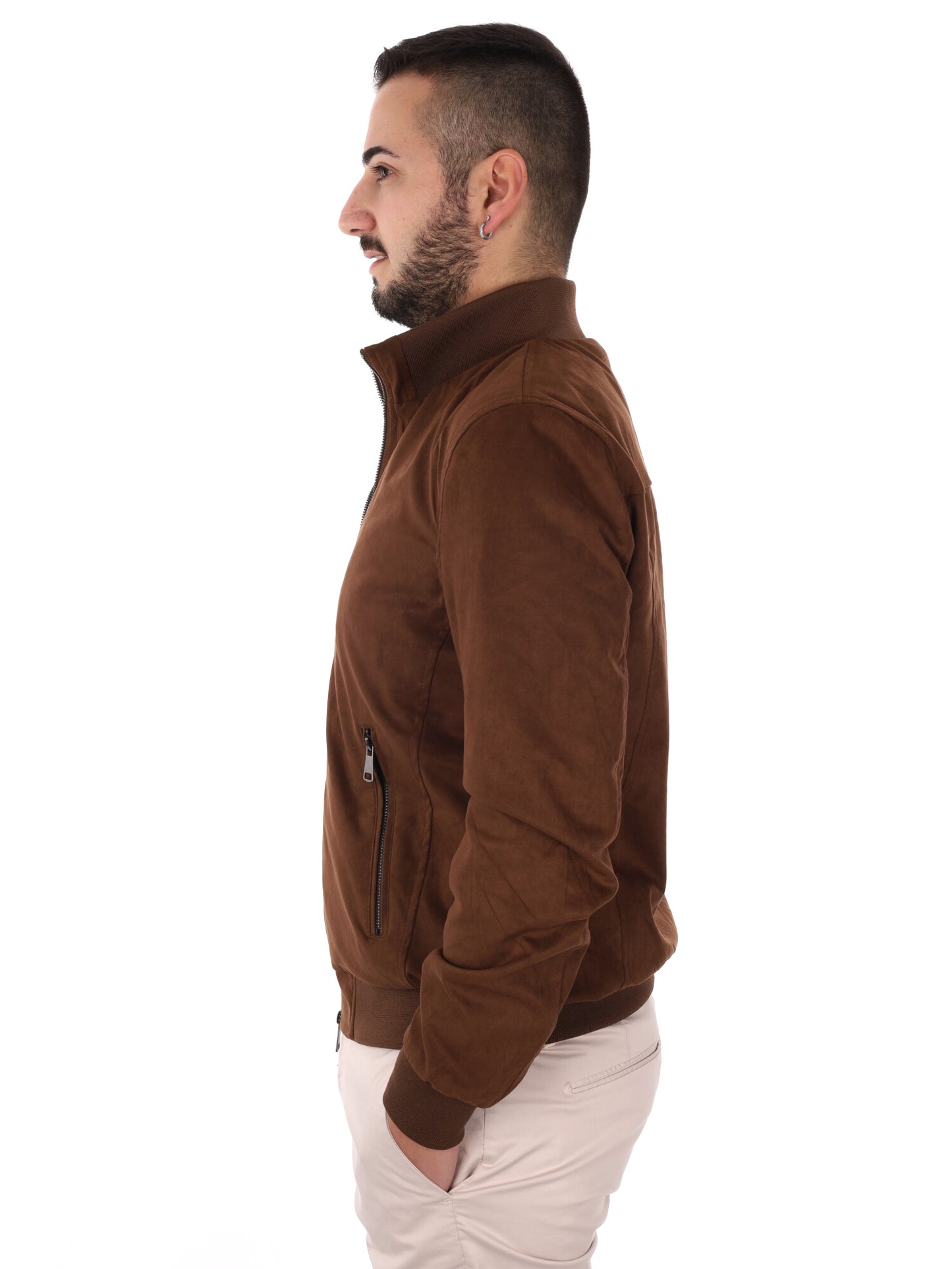 Giubbotto Renna in marrone da uomo per primavera casual