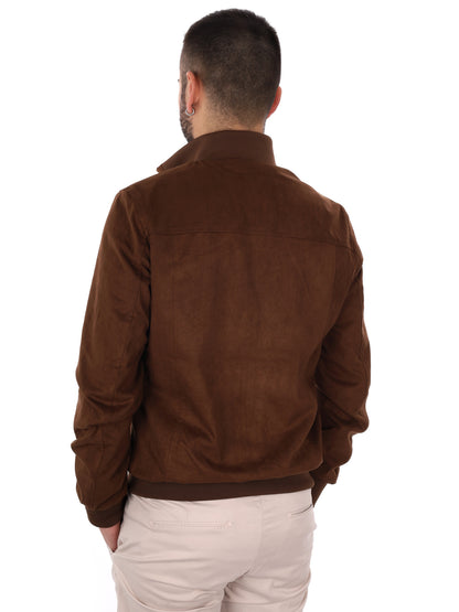 Giubbotto Renna in marrone da uomo per primavera casual