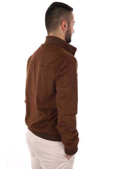 Giubbotto Renna in marrone da uomo per primavera casual