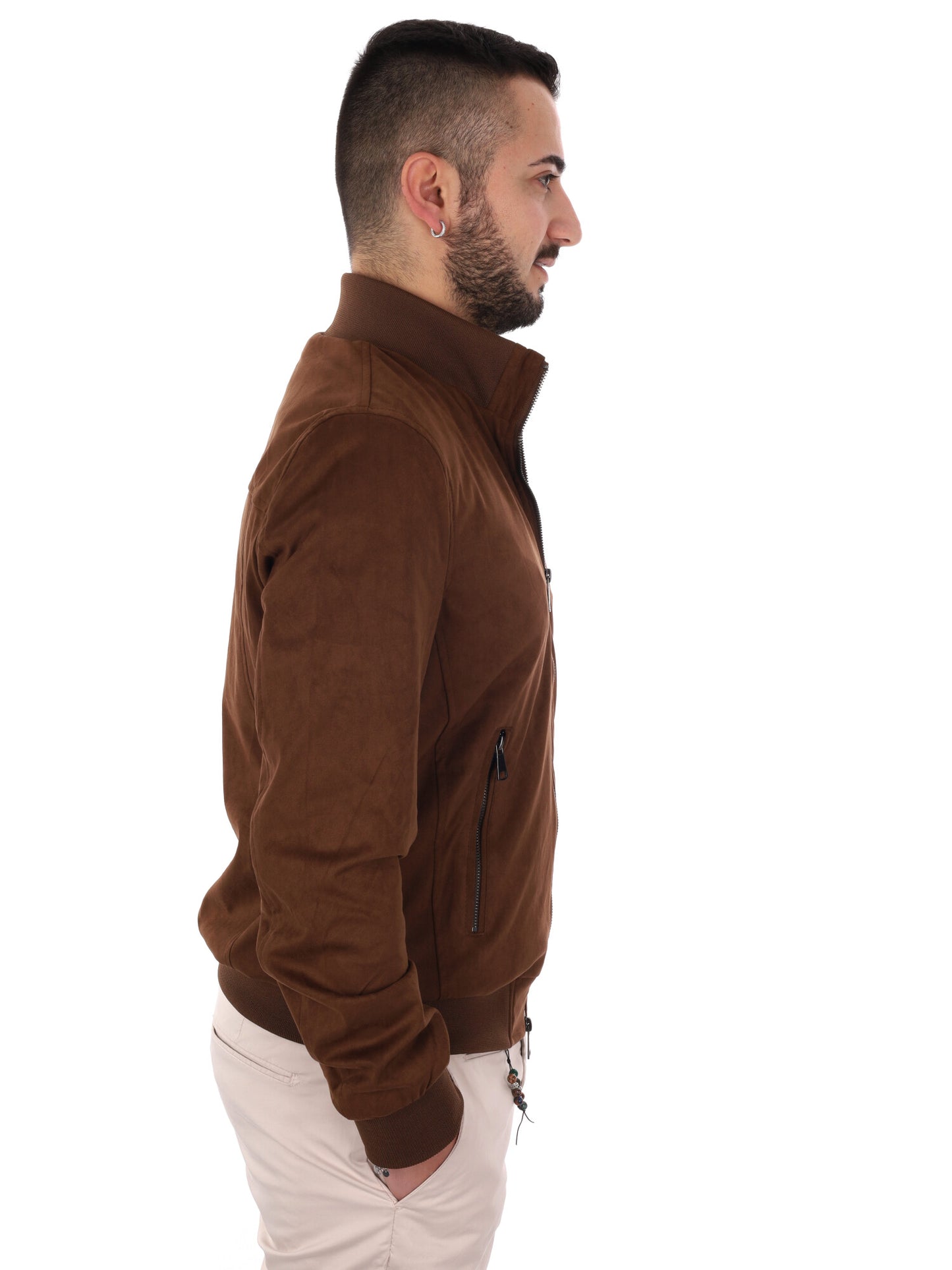Giubbotto Renna in marrone da uomo per primavera casual