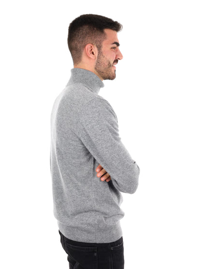 MAGLIA CON COLLO DOLCEVITA FB DA UOMO GRIGIO