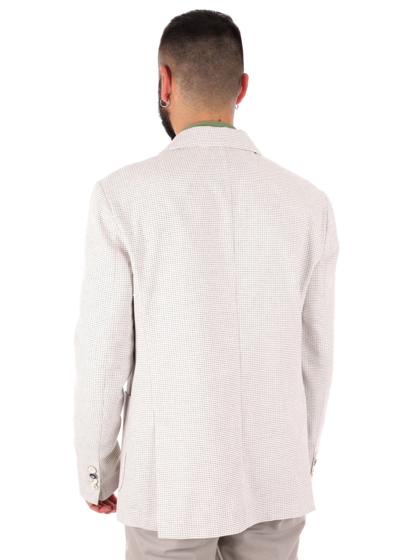 Giacca da uomo FB elegante in cotone marrone per primavera estate