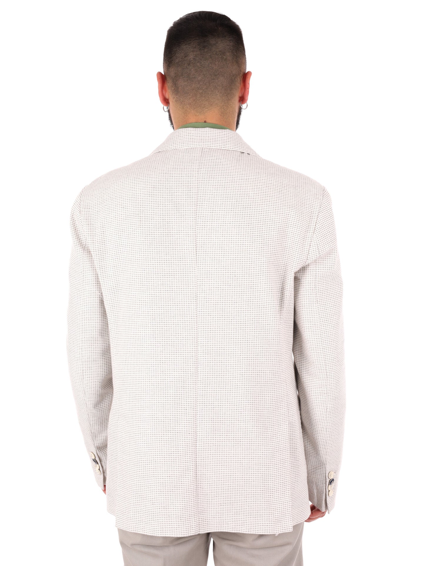 Giacca da uomo FB elegante in cotone marrone per primavera estate