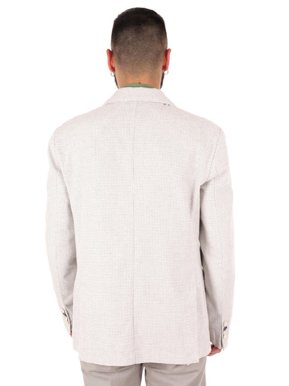 Giacca da uomo FB elegante in cotone marrone per primavera estate