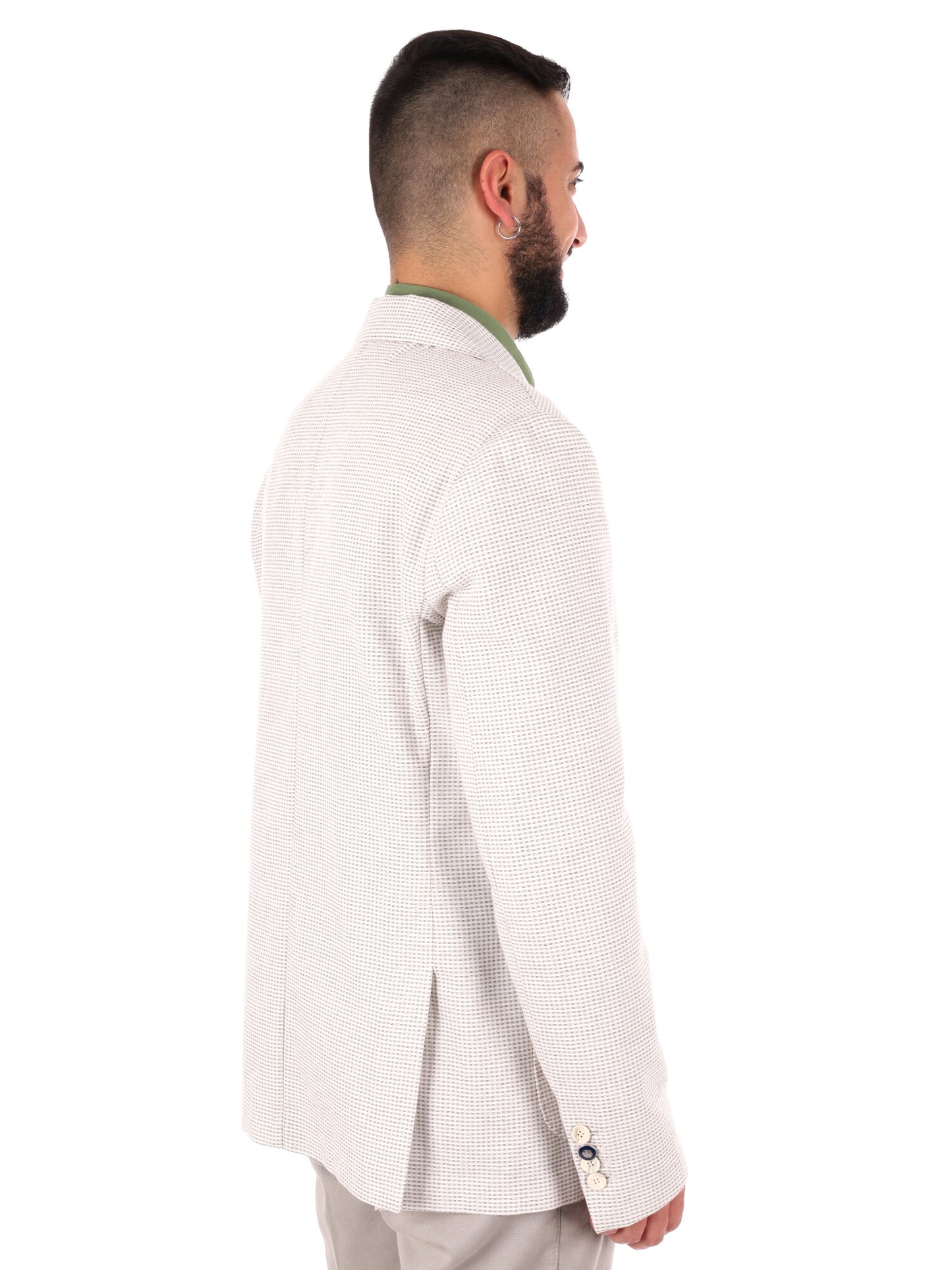 Giacca da uomo FB elegante in cotone marrone per primavera estate