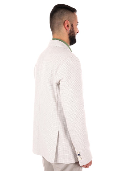 Giacca da uomo FB elegante in cotone marrone per primavera estate