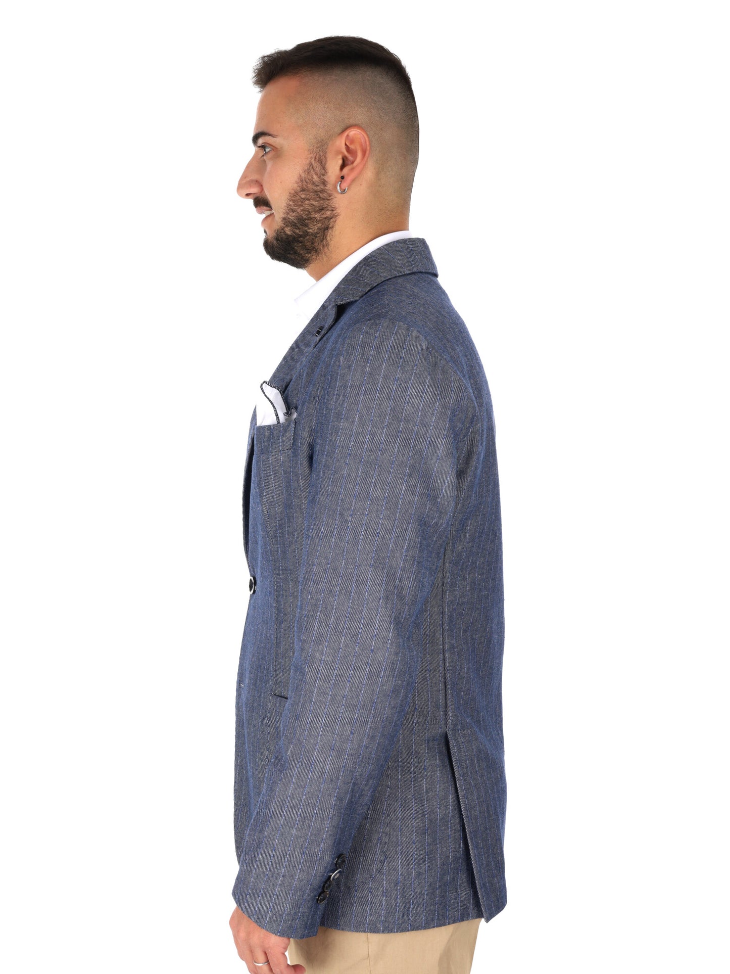 Giacca in denim FB da uomo per primavera-estate eleganza casual