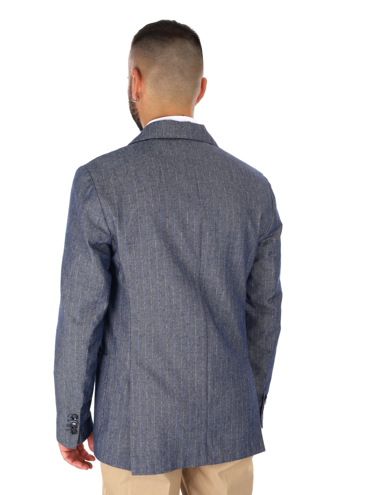 Giacca in denim FB da uomo per primavera-estate eleganza casual