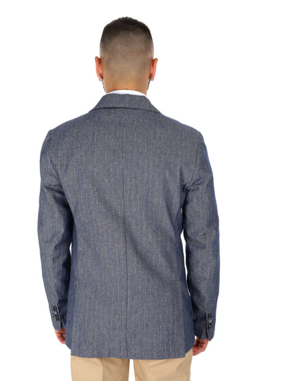 Giacca in denim FB da uomo per primavera-estate eleganza casual