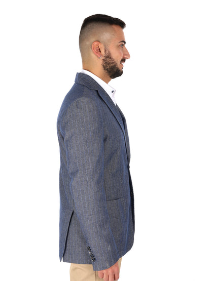 Giacca in denim FB da uomo per primavera-estate eleganza casual