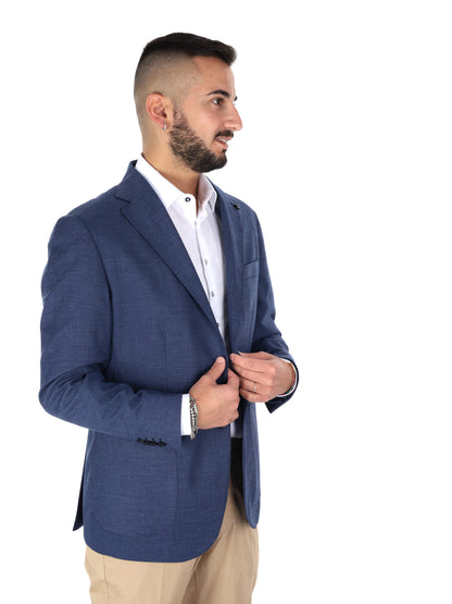Giacca da uomo Fb Drop 4 blu, elegante e versatile