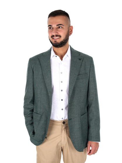 Giacca elegante da uomo FB verde per primavera estate 2026