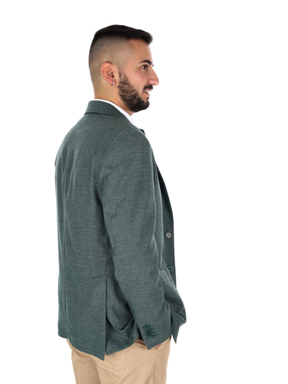 Giacca elegante da uomo FB verde per primavera estate 2026