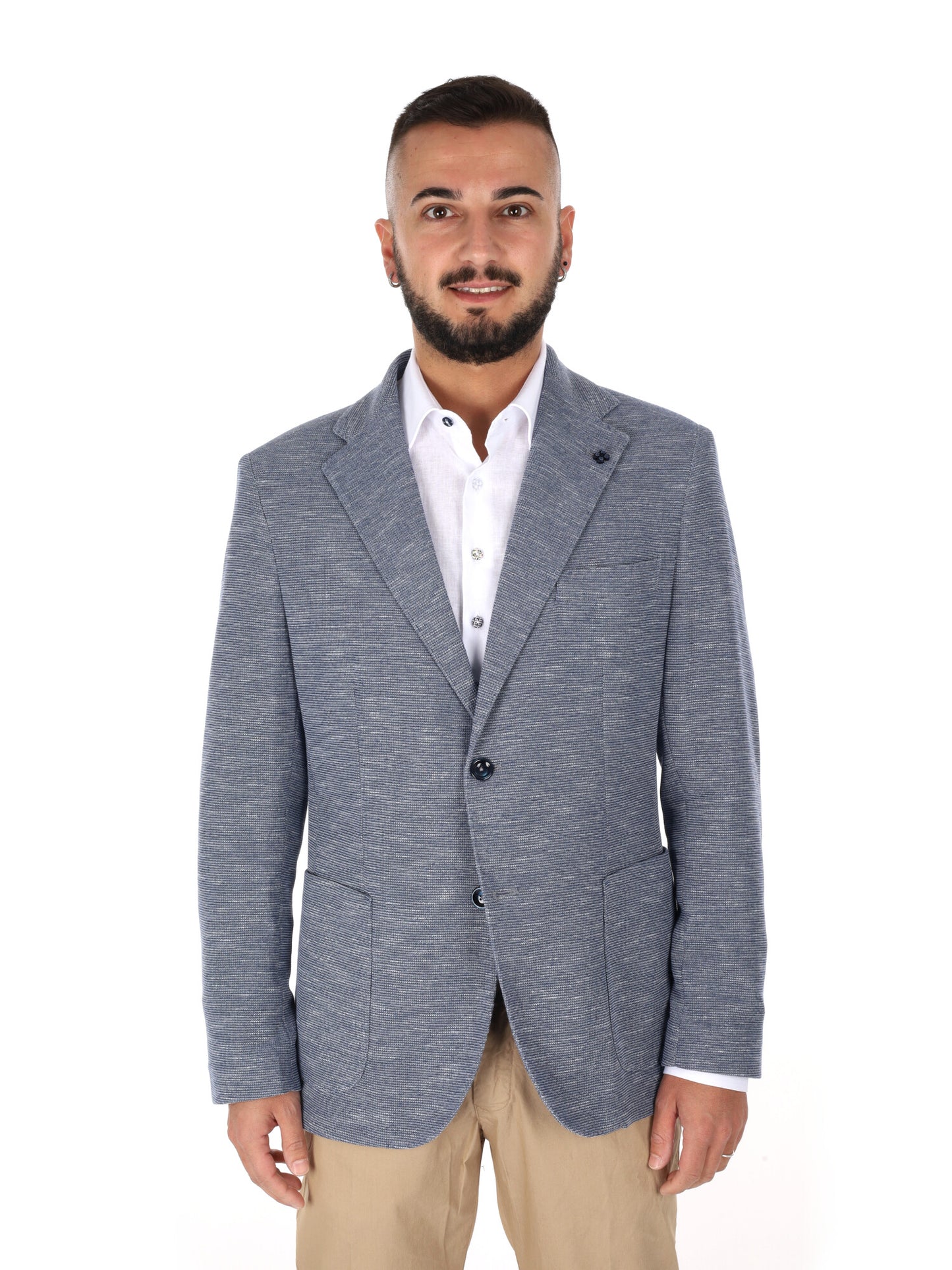 Giacca Drop 4 elegante in denim da uomo per la primavera-estate