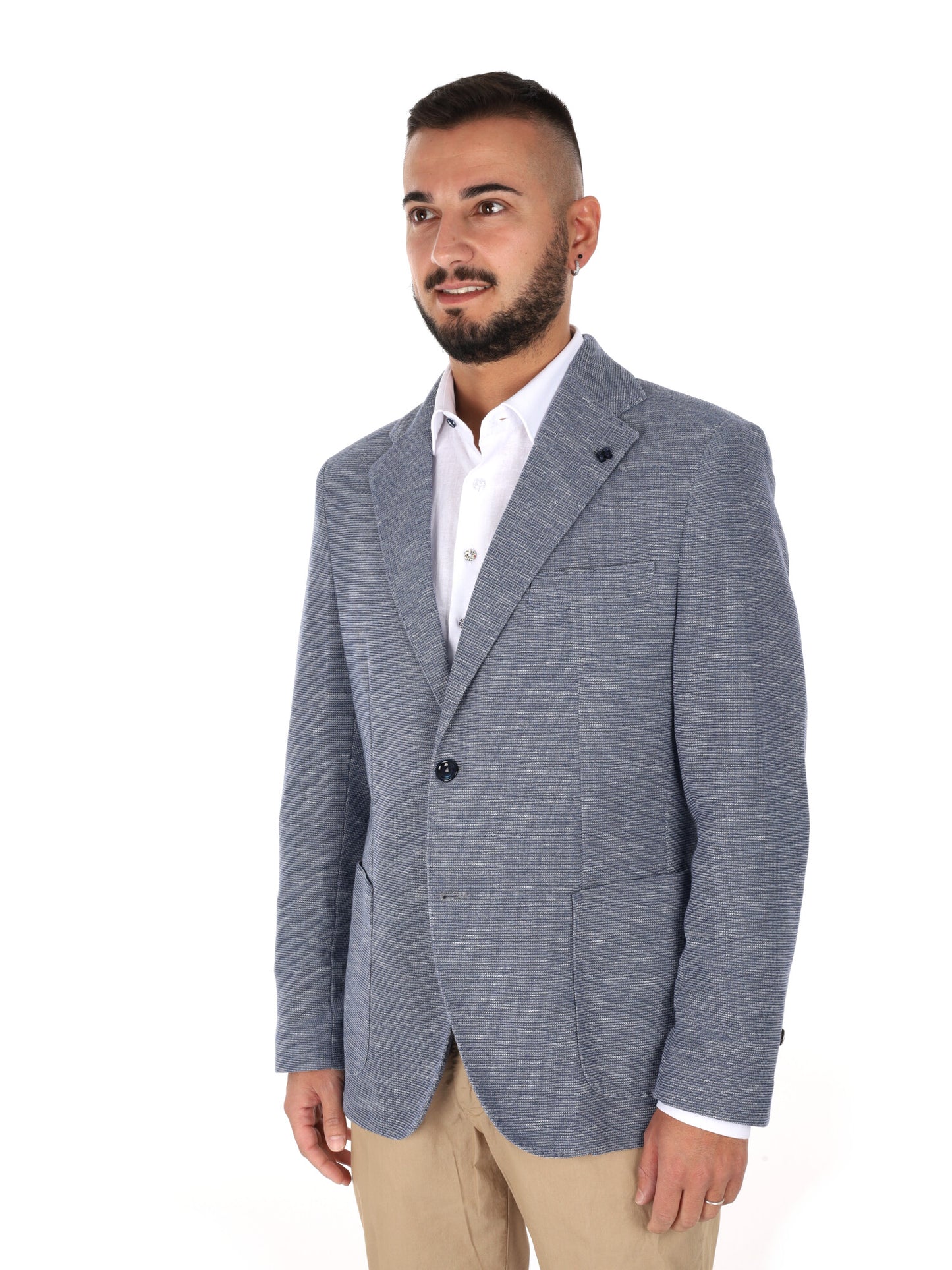 Giacca Drop 4 elegante in denim da uomo per la primavera-estate