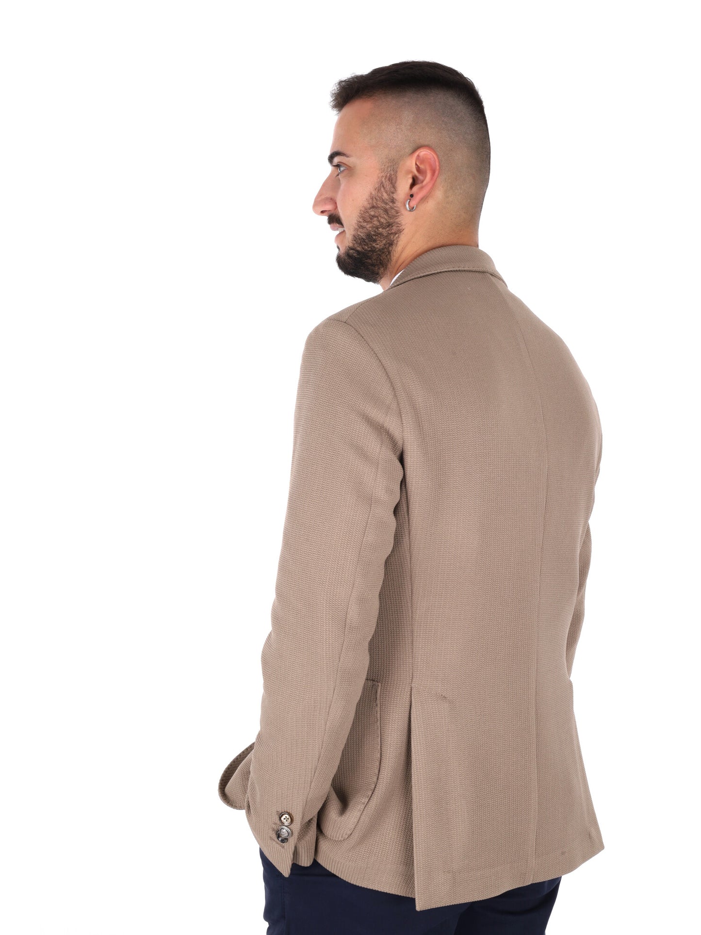 FB giacca maglia da uomo in colore fango per primavera estate