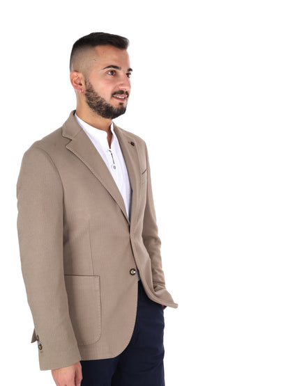 FB giacca maglia da uomo in colore fango per primavera estate