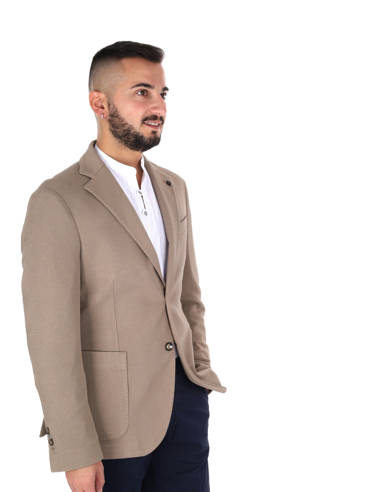 F.b. giacca maglia da uomo fango