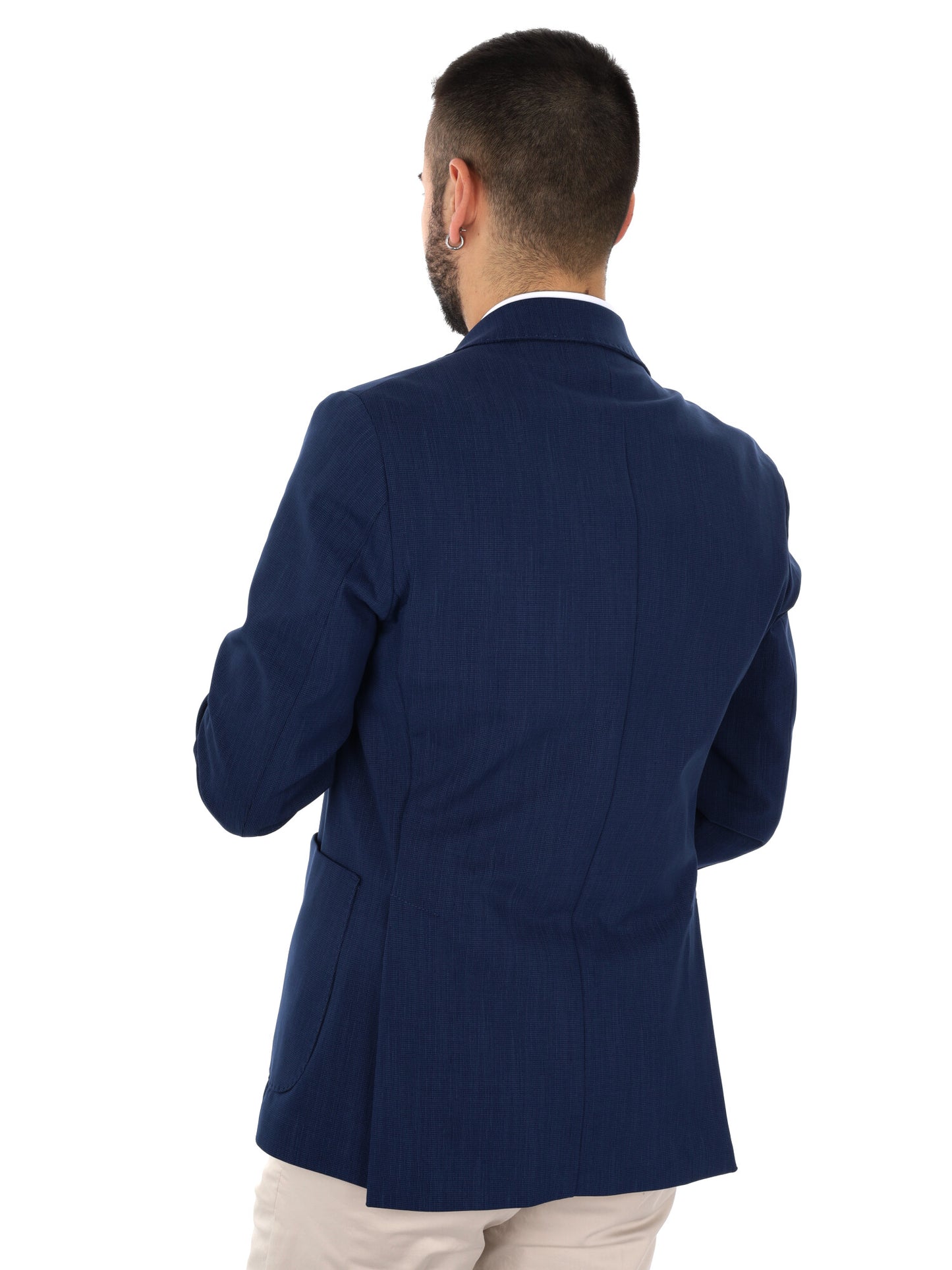 Giacca blu da uomo FB elegante e versatile per la stagione primavera-estate