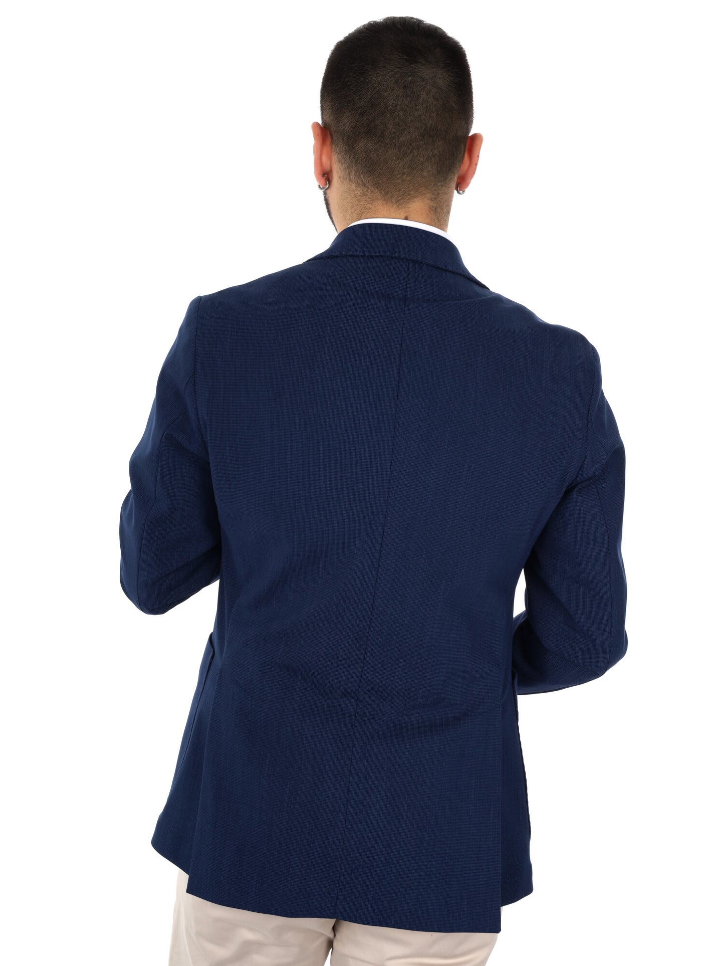 Giacca blu da uomo FB elegante e versatile per la stagione primavera-estate