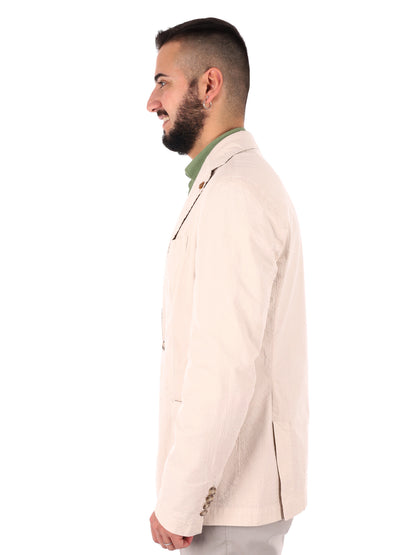 Giacca uomo FB beige dallo stile elegante per la primavera-estate