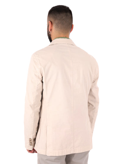 Giacca uomo FB beige dallo stile elegante per la primavera-estate