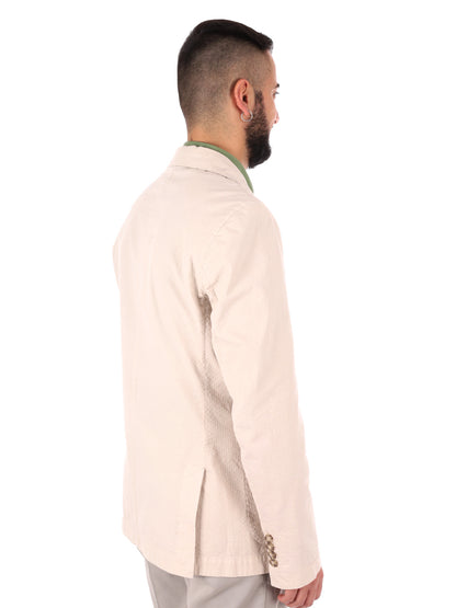 Giacca uomo FB beige dallo stile elegante per la primavera-estate