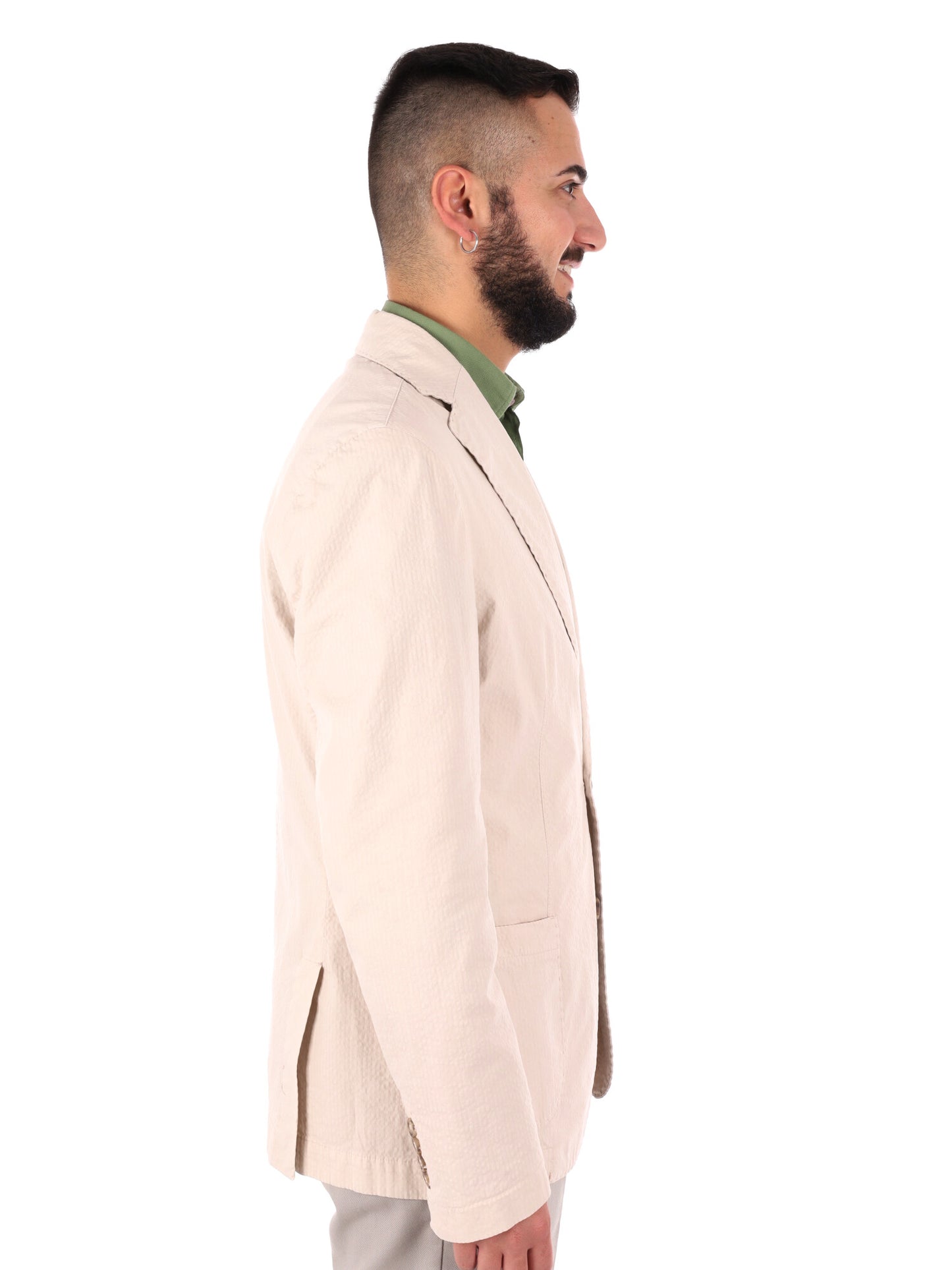 Giacca uomo FB beige dallo stile elegante per la primavera-estate