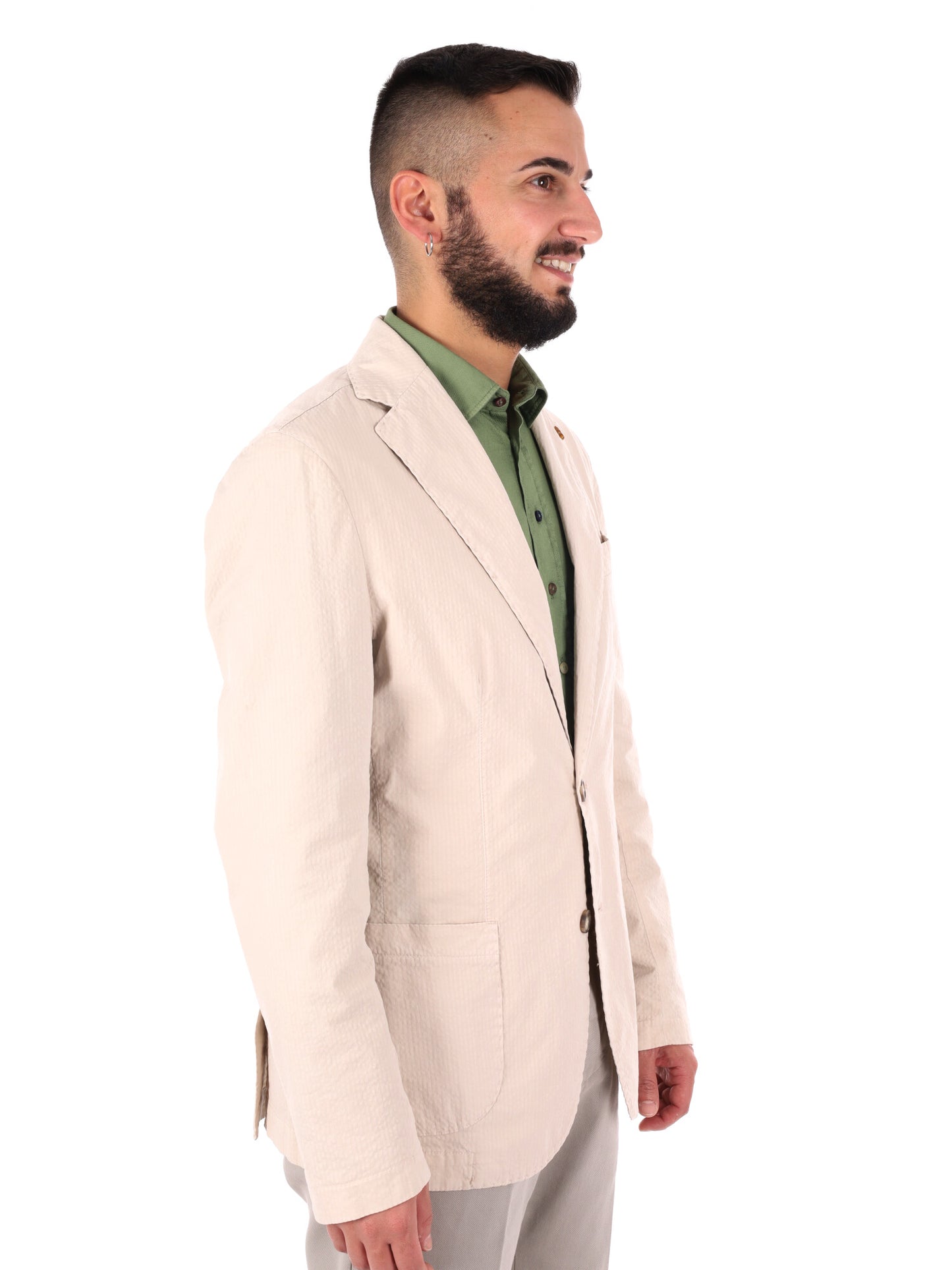 Giacca uomo FB beige dallo stile elegante per la primavera-estate