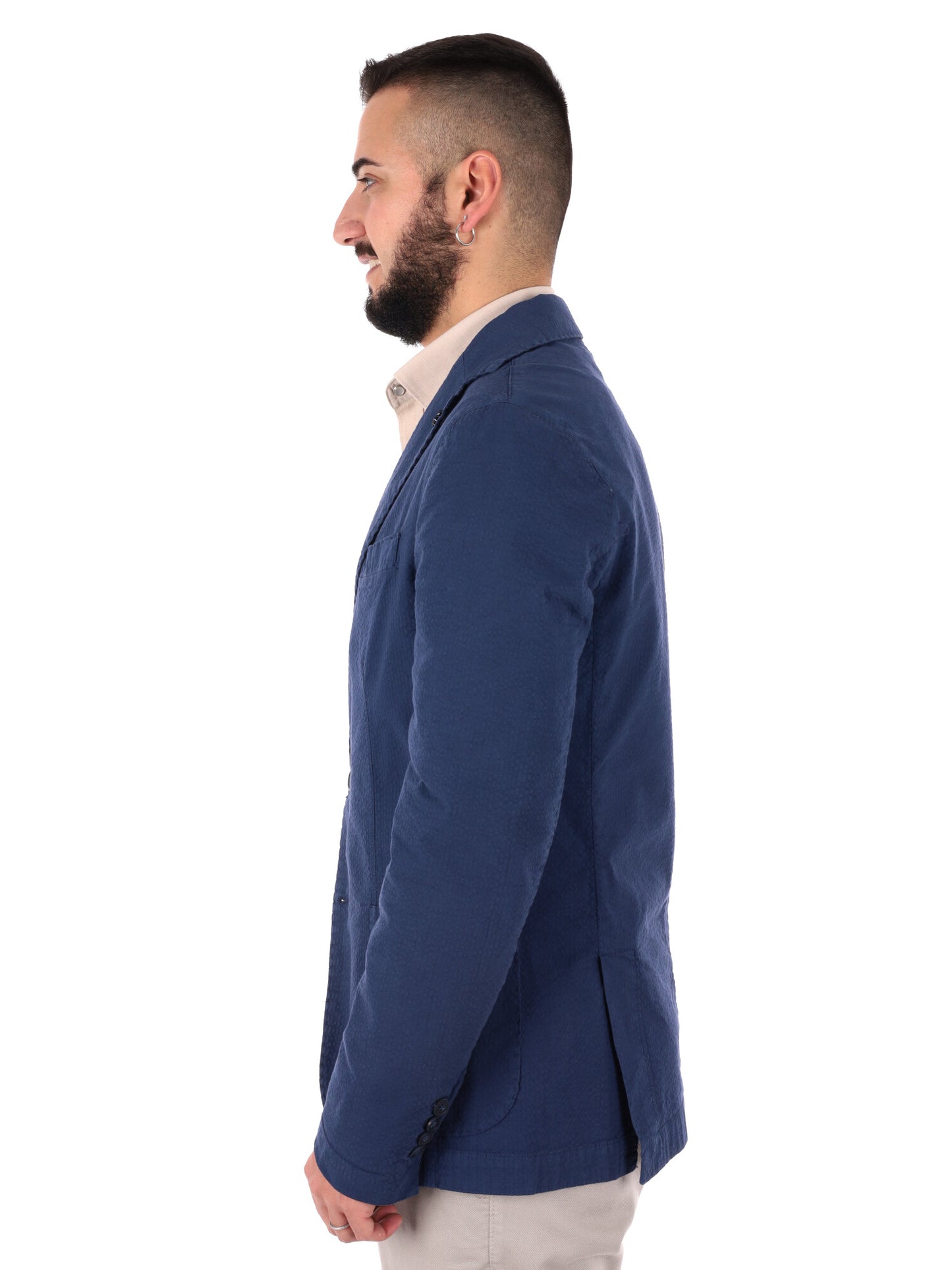 Giacca blu da uomo FB S1195 elegante per primavera-estate
