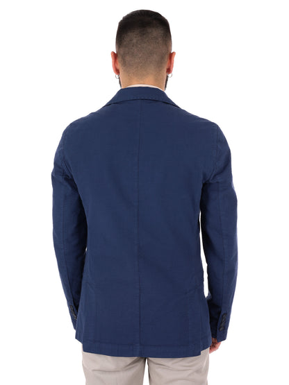 Giacca blu da uomo FB S1195 elegante per primavera-estate