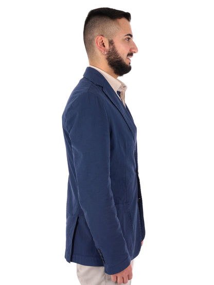 Giacca blu da uomo FB S1195 elegante per primavera-estate