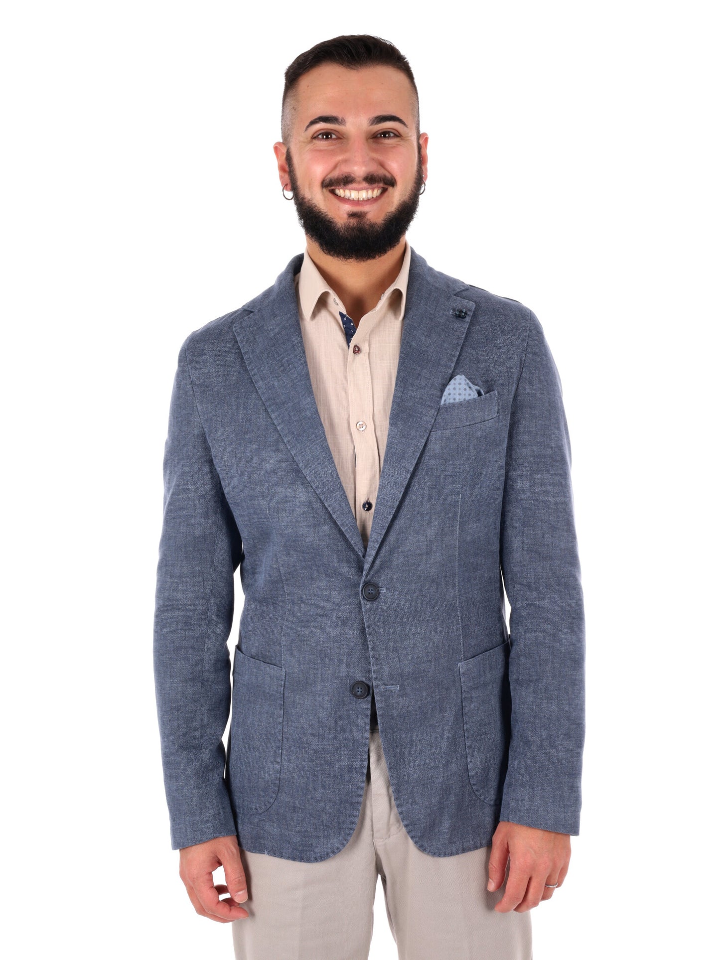 Giacca blazer da uomo FB nera elegante per la primavera-estate