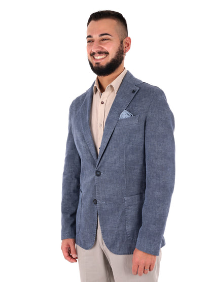 Giacca blazer da uomo FB nera elegante per la primavera-estate