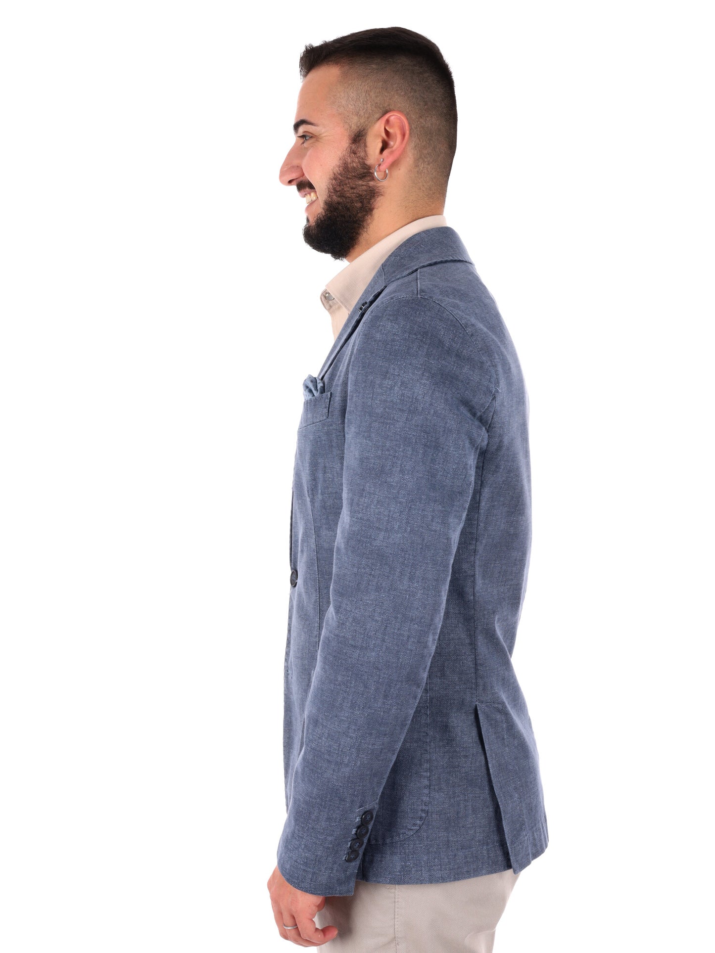 Giacca blazer da uomo FB nera elegante per la primavera-estate
