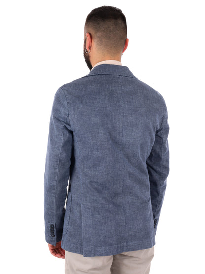 Giacca blazer da uomo FB nera elegante per la primavera-estate