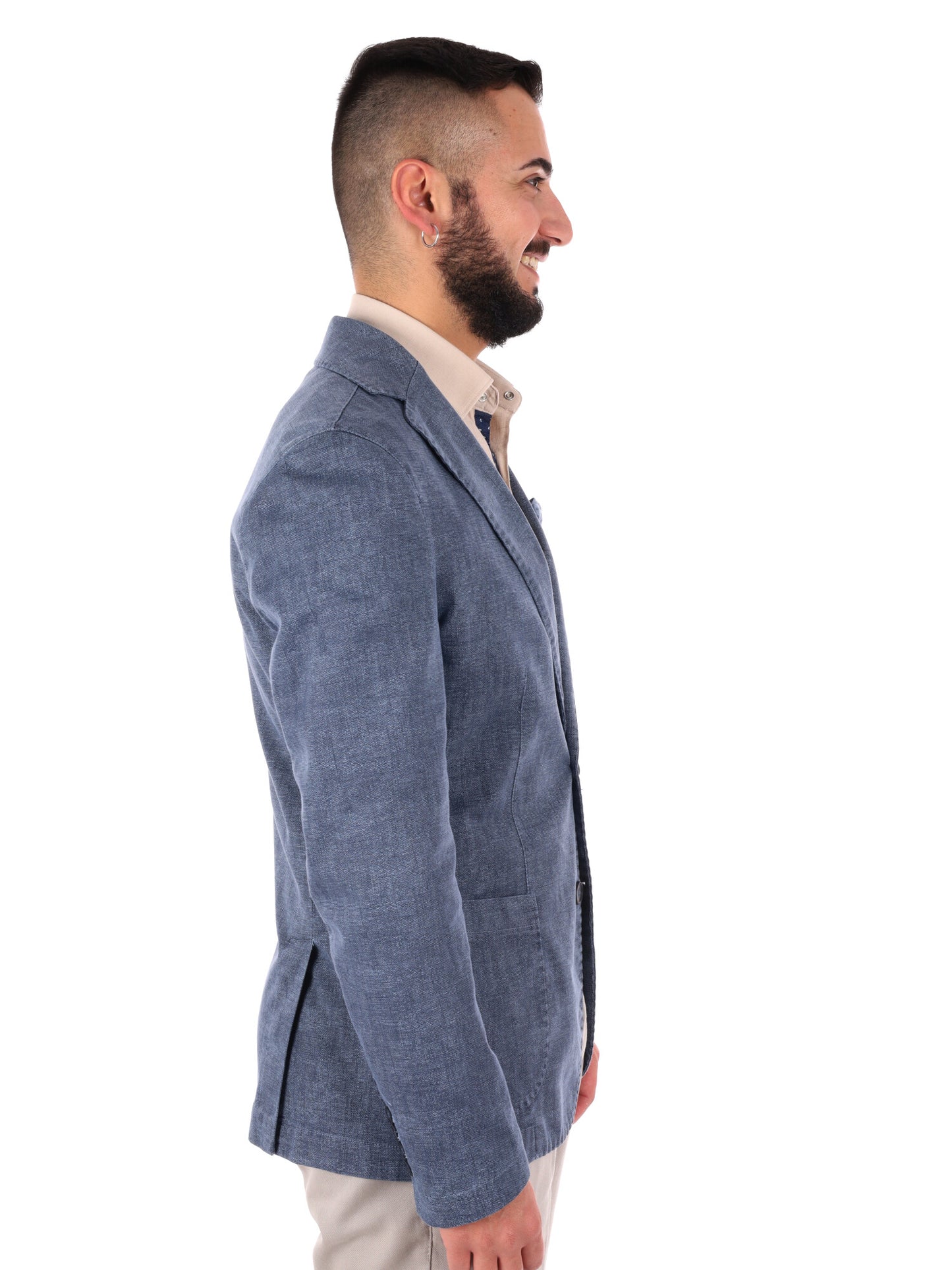 Giacca blazer da uomo FB nera elegante per la primavera-estate