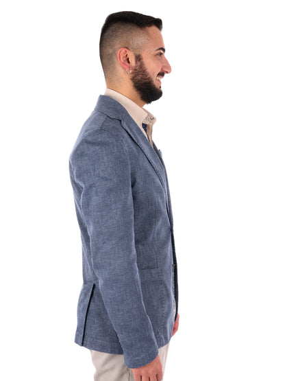 Giacca blazer da uomo FB nera elegante per la primavera-estate