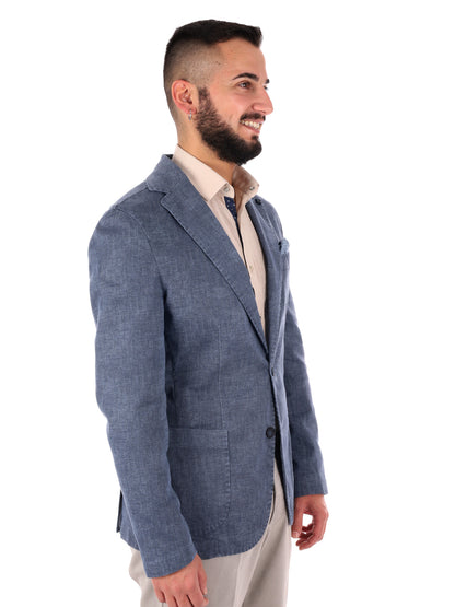Giacca blazer da uomo FB nera elegante per la primavera-estate