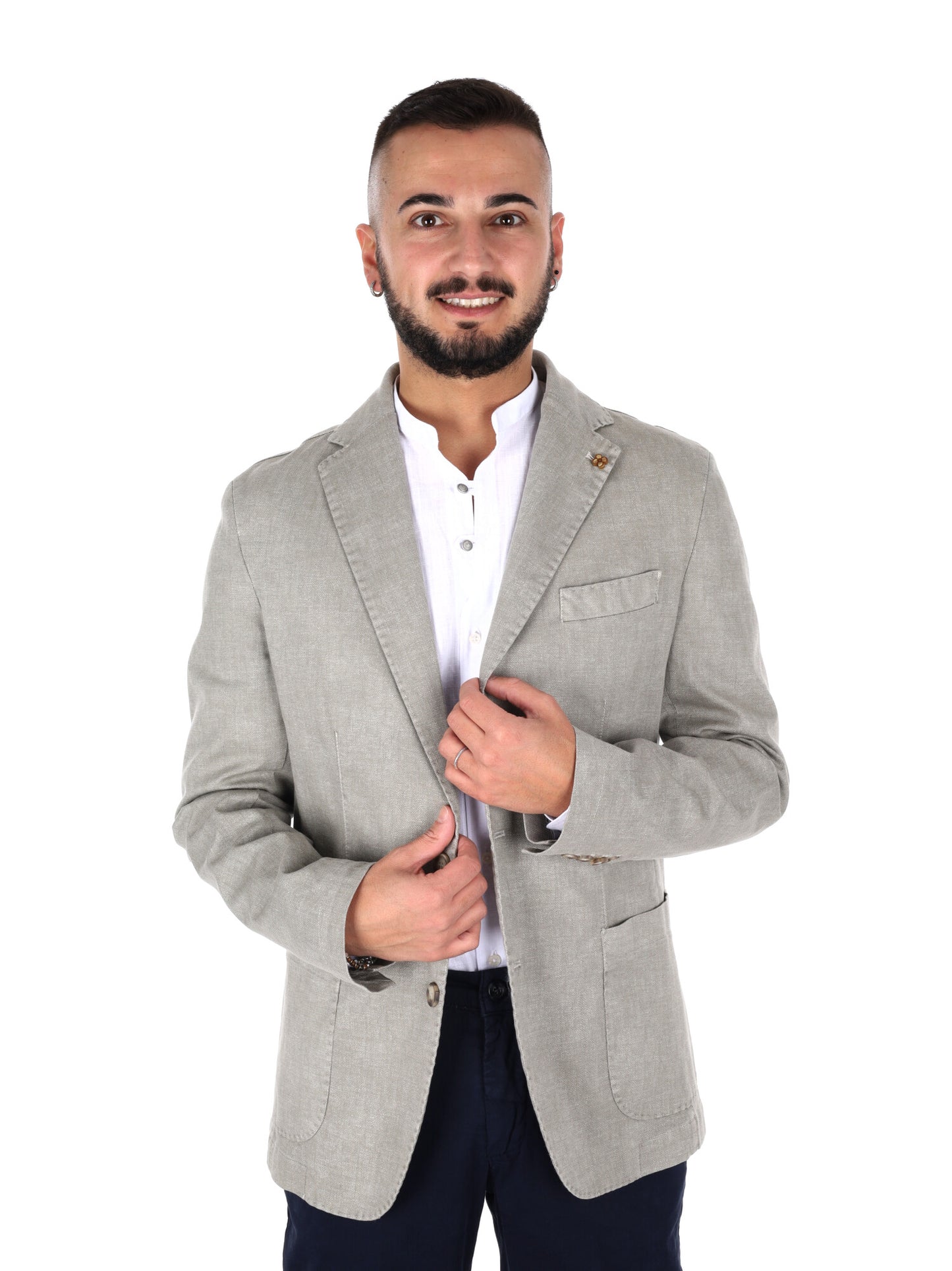 Giacche elegante FB modello S1199 in beige spago da uomo