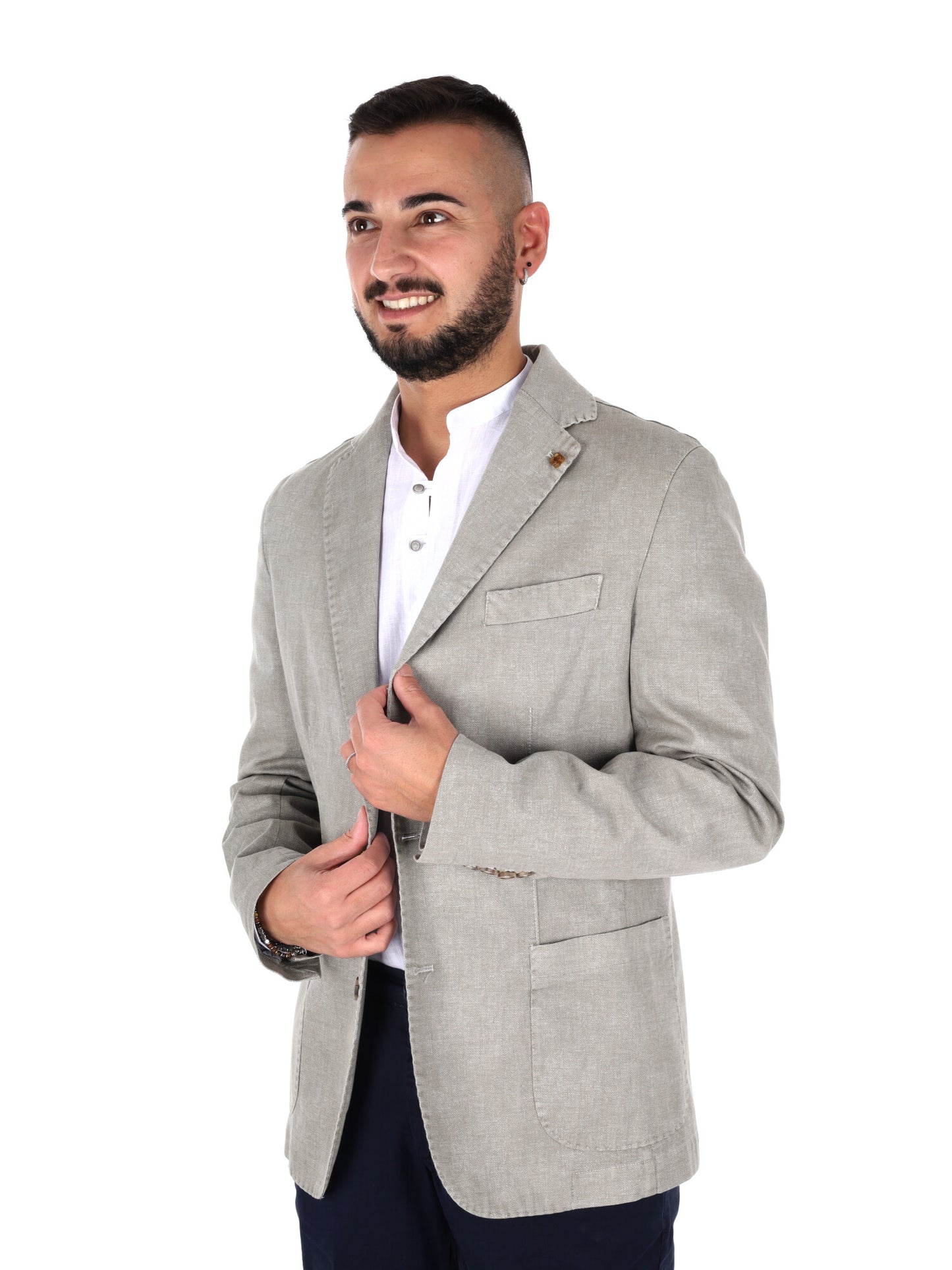 Giacche elegante FB modello S1199 in beige spago da uomo
