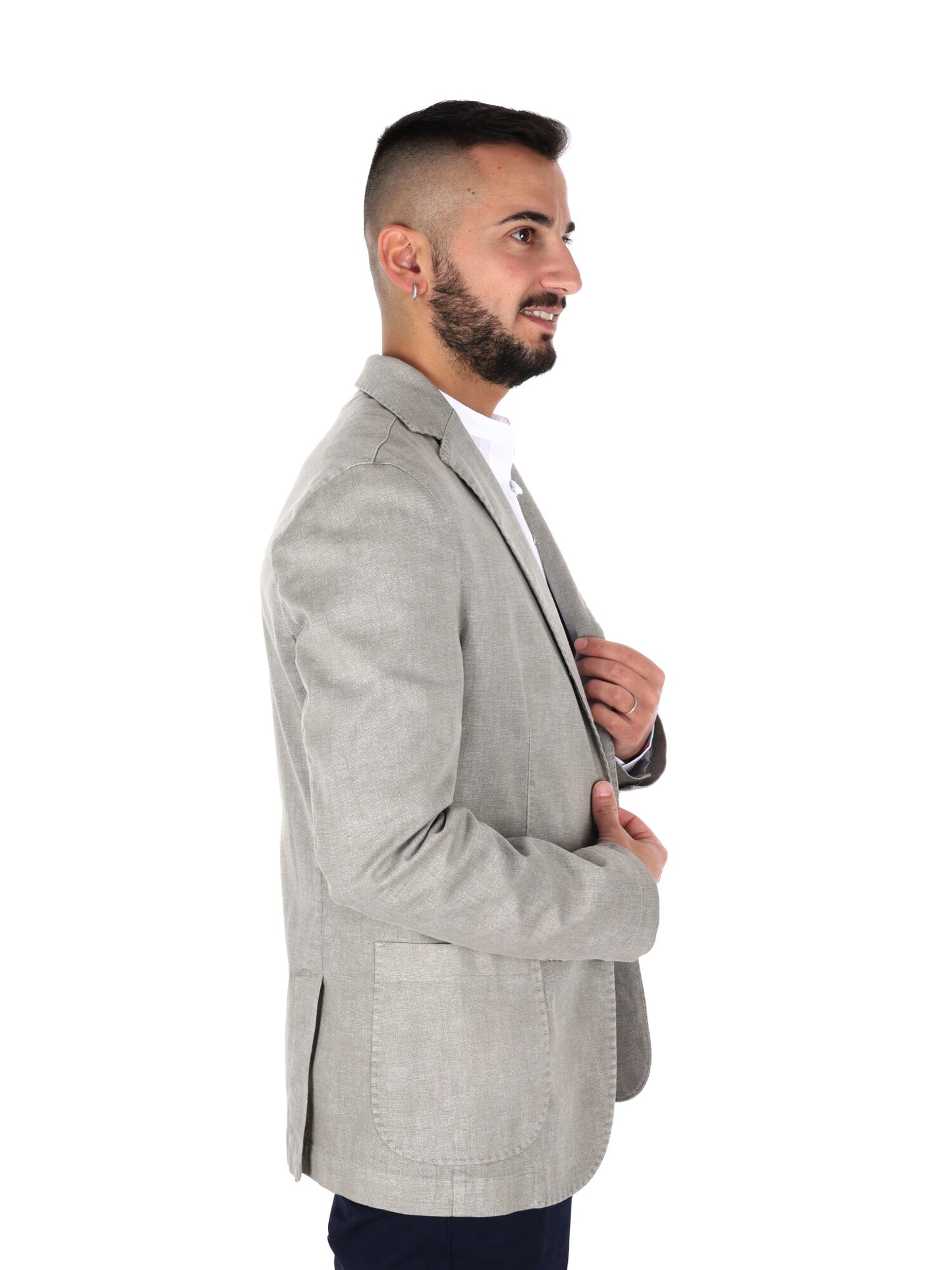 Giacche elegante FB modello S1199 in beige spago da uomo