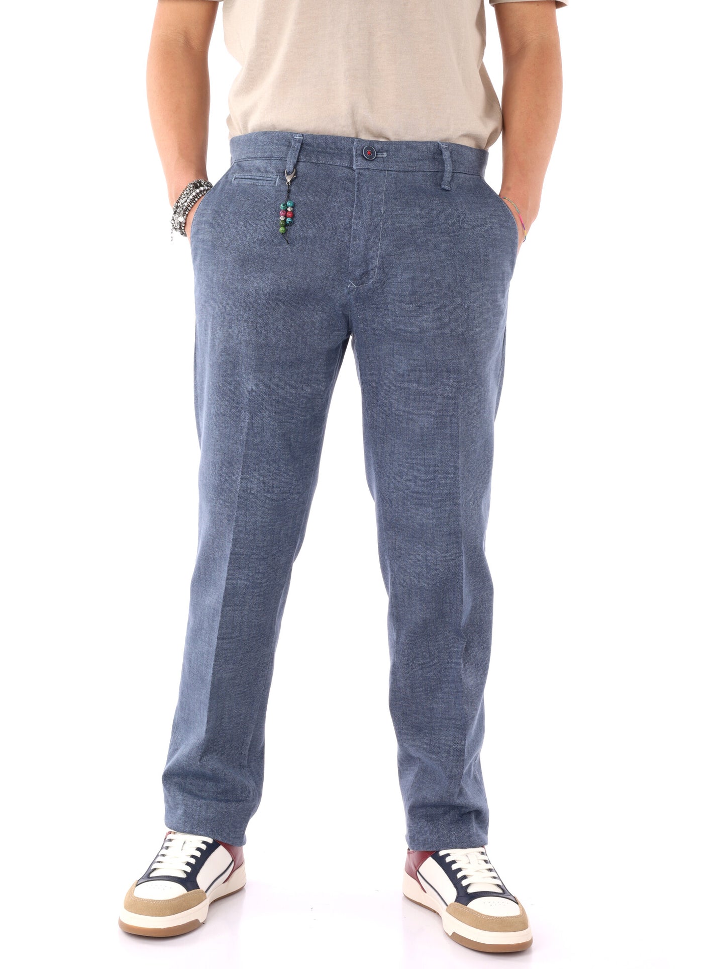 Pantaloni da uomo FB modello S1299 neri per la primavera-estate