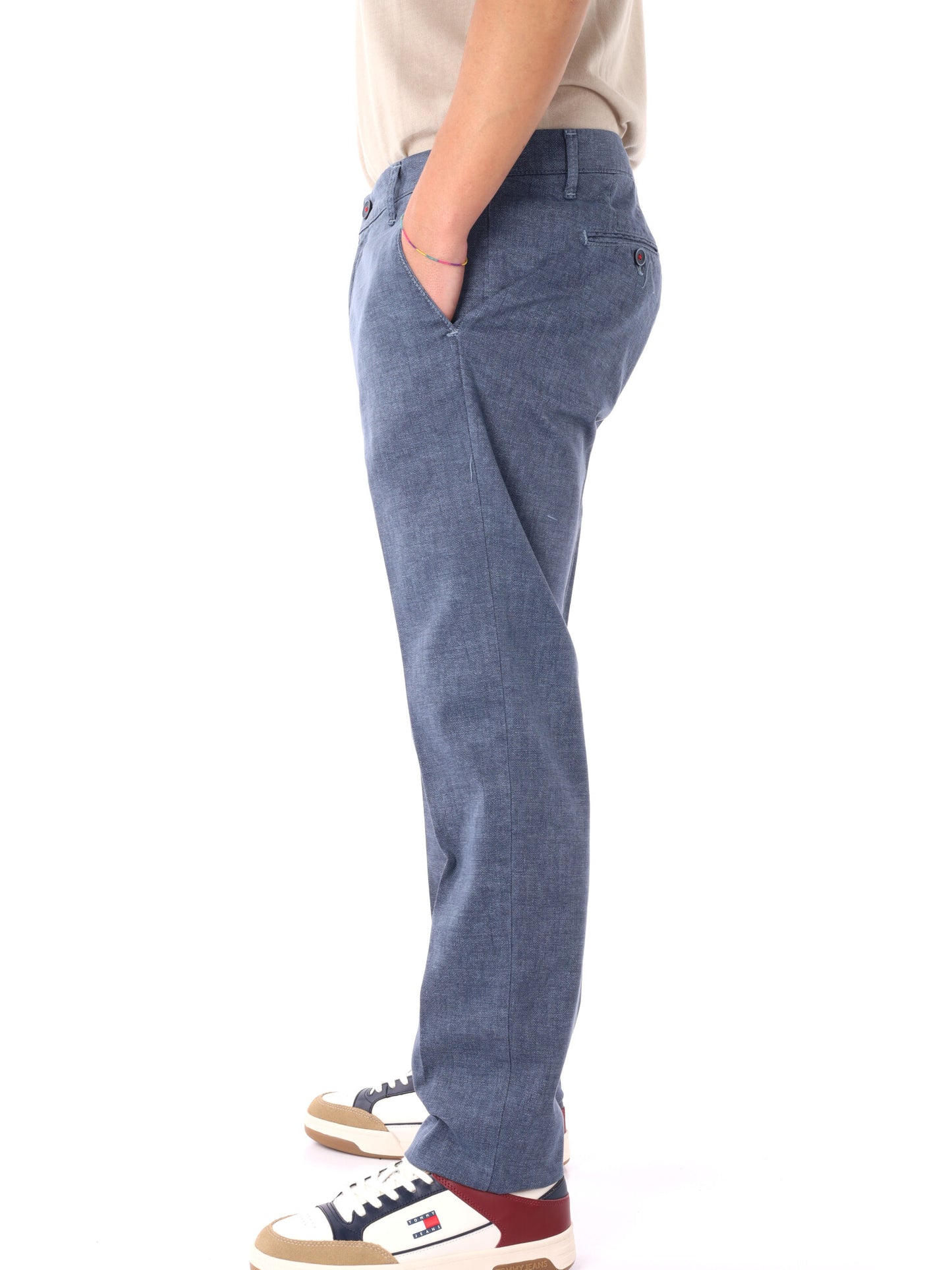 Pantaloni da uomo FB modello S1299 neri per la primavera-estate