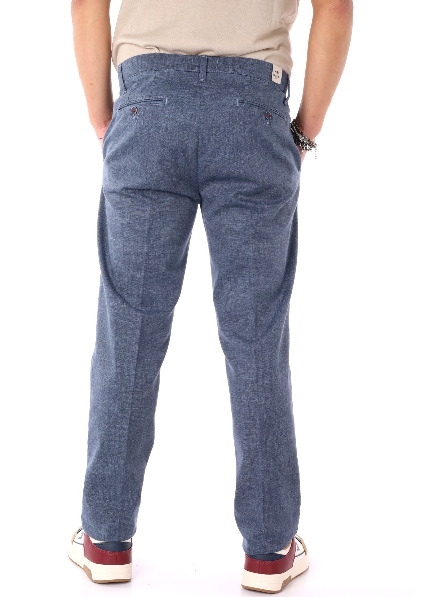 Pantaloni da uomo FB modello S1299 neri per la primavera-estate