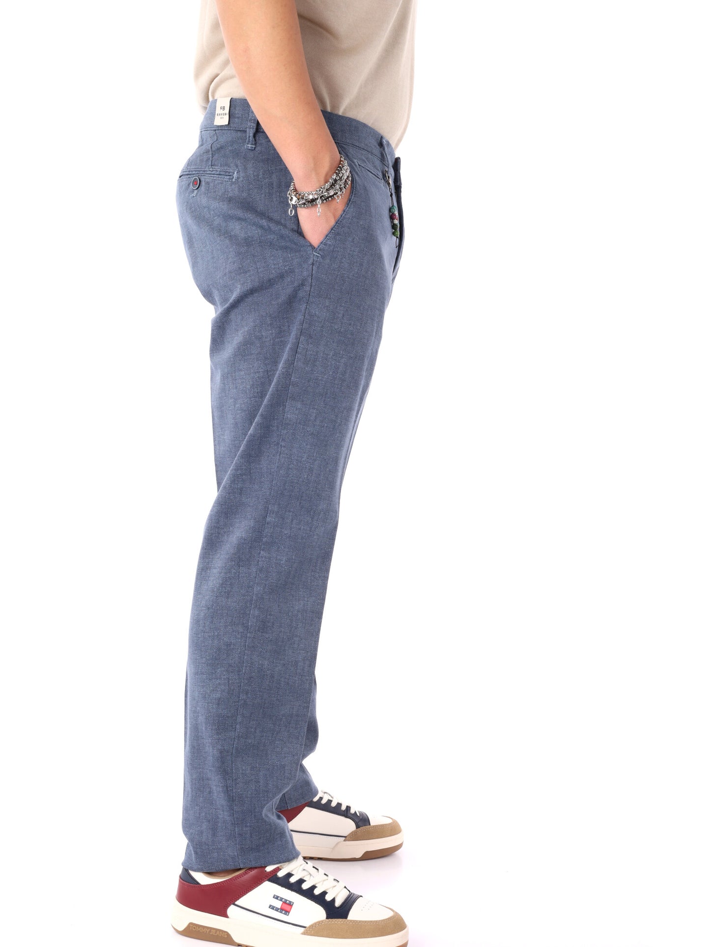 Pantaloni da uomo FB modello S1299 neri per la primavera-estate